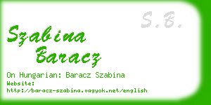 szabina baracz business card